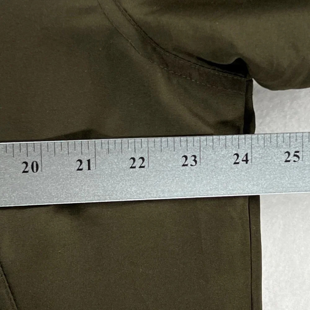 Dockers Soft Shell Jacket Mens Size M Full Zip Snap Fleece Lined Khaki Green - Picture 9 of 11